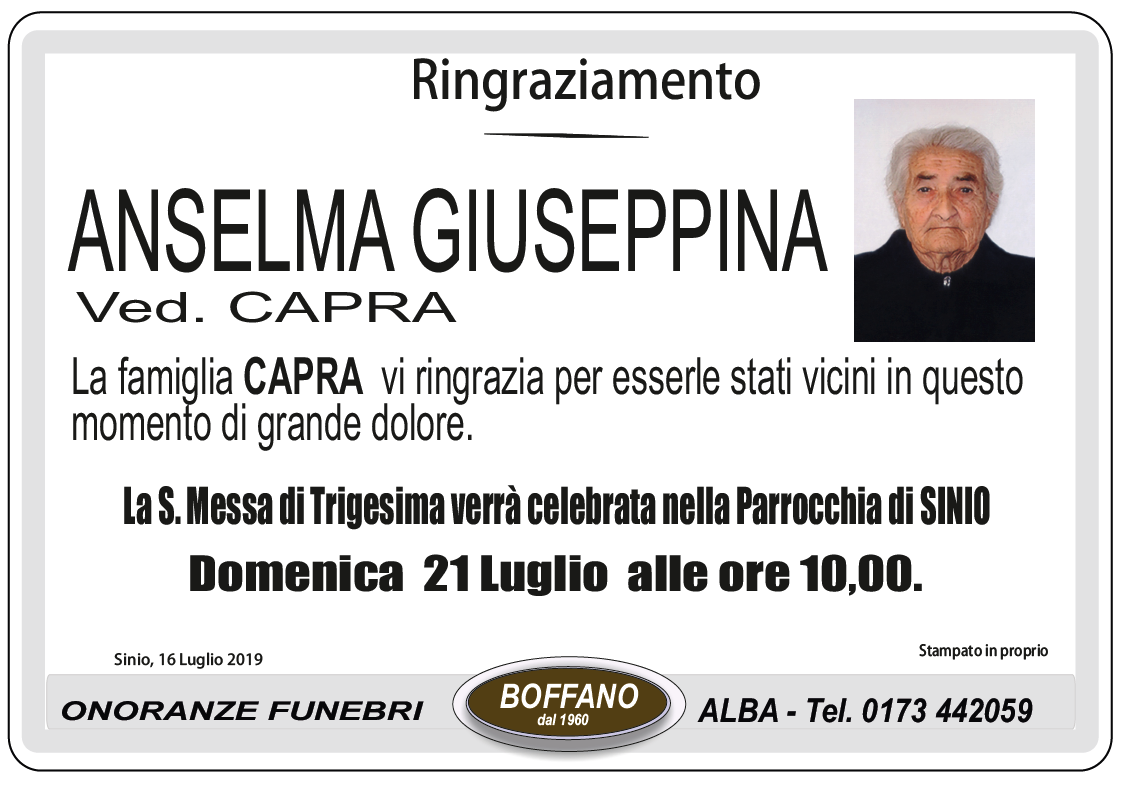 Giuseppina Anselma ved. Capra