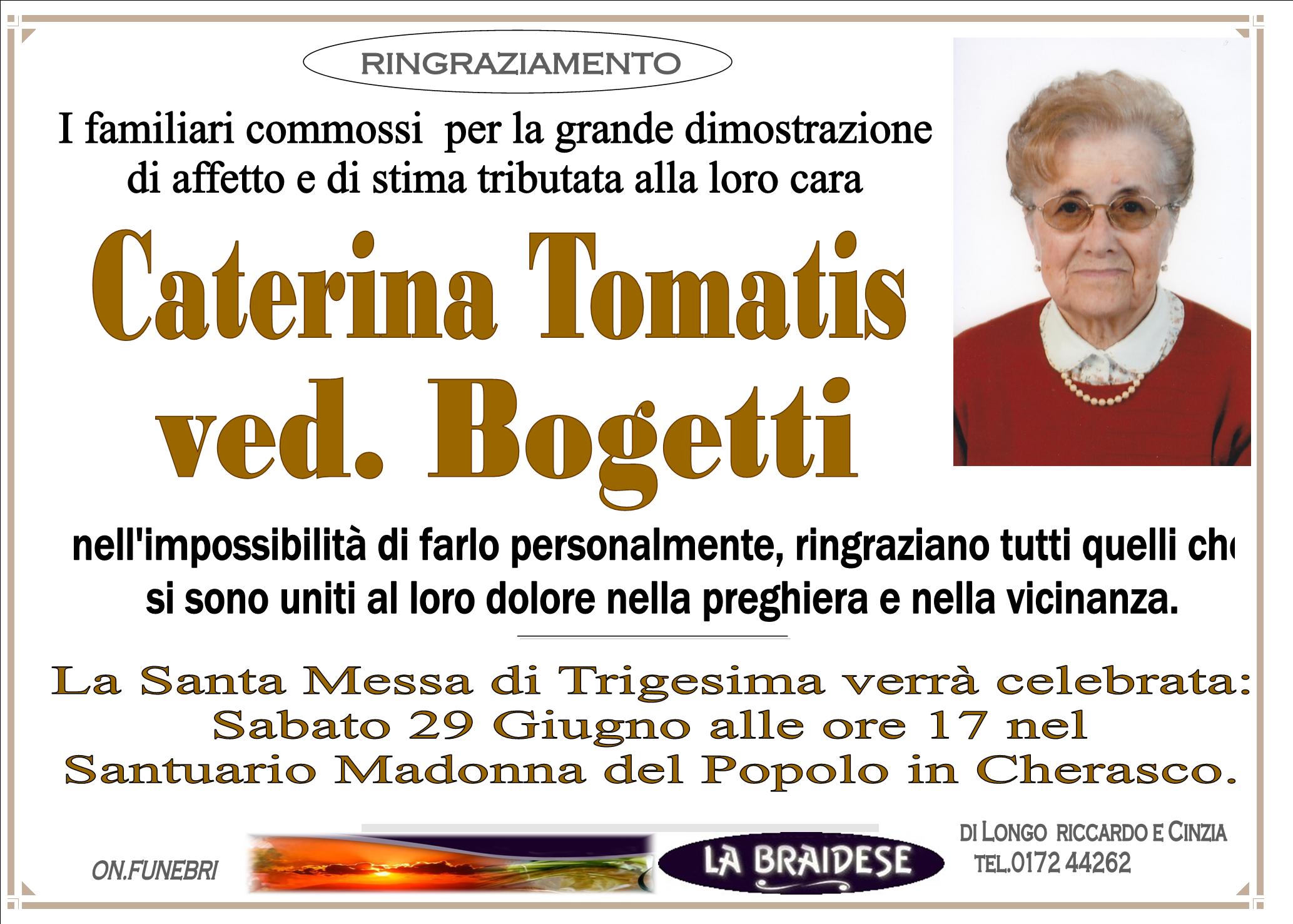 Caterina Tomatis ved. Bogetti
