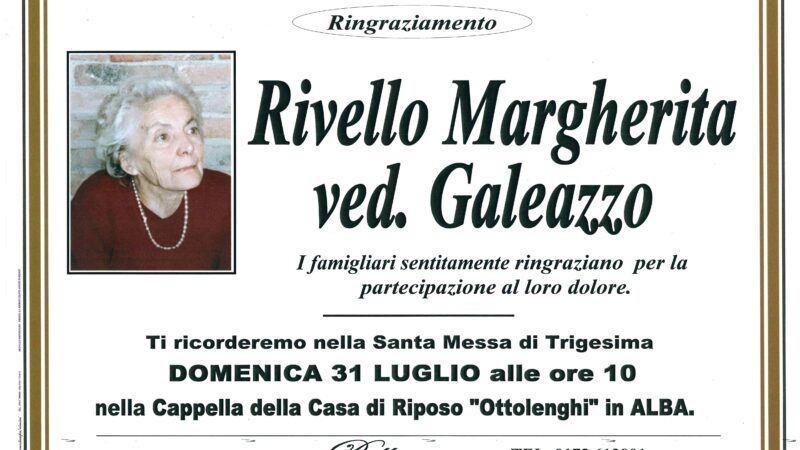 Margherita Rivello ved. Galeazzo