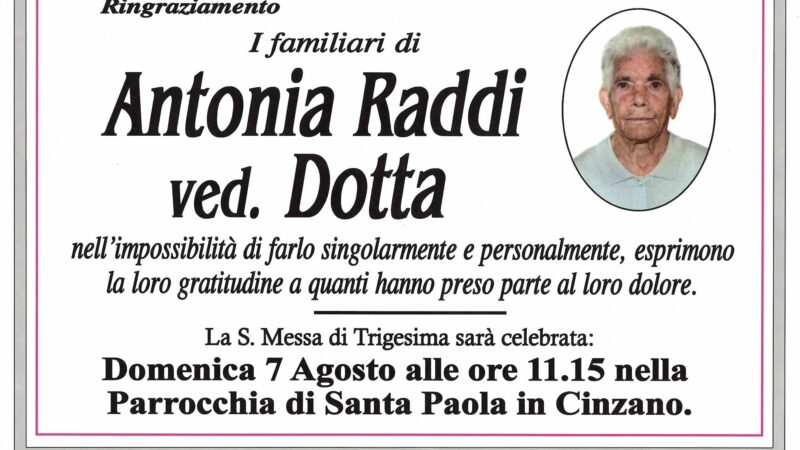 Antonia Raddi ved. Dotta